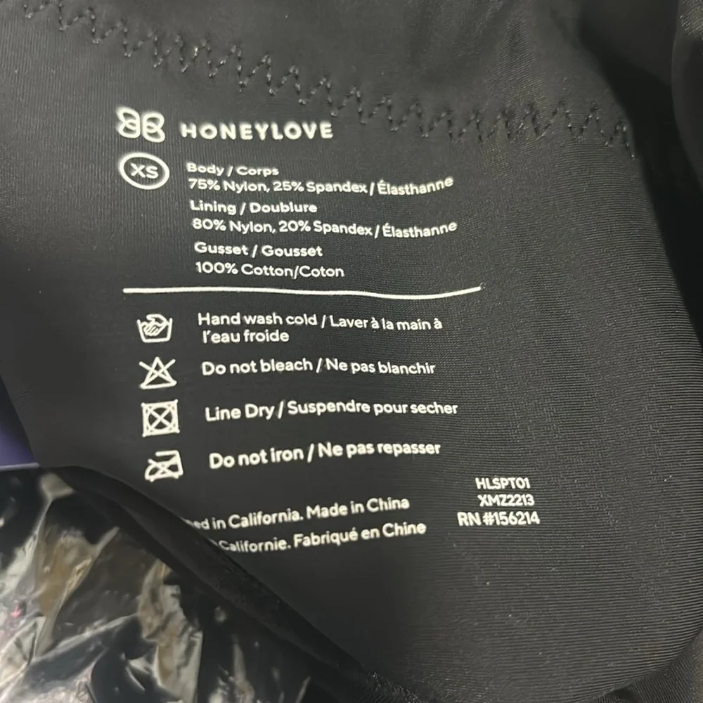 HoneyLove black superpower Thong seamless sculpting size XS NWT